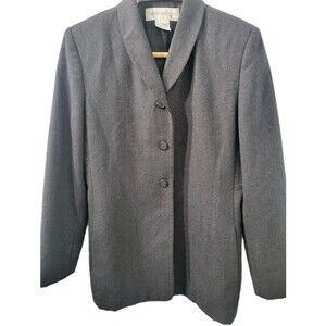 Jones New York Women’s  Wool 100% Dark Gray Tailored 3 Button Vintage Size 6